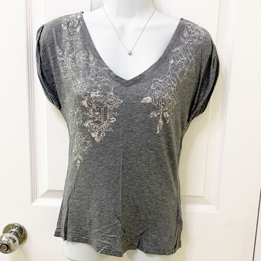 Juicy Couture rose design with rhinestones